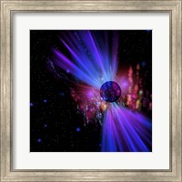 This Dense Star Throws Out Enormous Rays of Plasma Flare in a Far Off Galaxy Fine Art Print