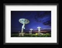 Evening Twilight Paints the Sky Into Blue, Inner Mongolia, China Fine Art Print