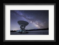 Milky Way Rises Above a Radio Telescope at the Nanshan Observatory, China Fine Art Print