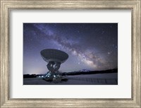 Milky Way Rises Above a Radio Telescope at the Nanshan Observatory, China Fine Art Print