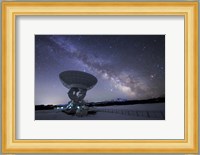 Milky Way Rises Above a Radio Telescope at the Nanshan Observatory, China Fine Art Print