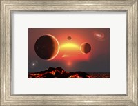 A Red Giant Star and Its System of Planets Fine Art Print