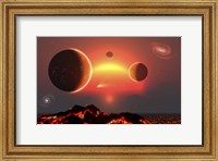 A Red Giant Star and Its System of Planets Fine Art Print