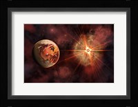 An Alien Exoplanet Orbiting Its Distant Sun 2 Fine Art Print