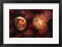 An Alien Exoplanet Orbiting Its Distant Sun 2 Fine Art Print