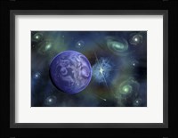 An Alien Exoplanet Orbiting Its Distant Sun 3 Fine Art Print