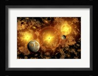 Alien Exoplanets Orbiting a Distant Star Cluster Fine Art Print