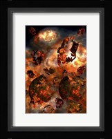 Two Alien Exoplanets Colliding Into Each Other Fine Art Print