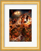 Two Alien Exoplanets Colliding Into Each Other Fine Art Print