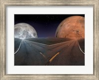 The Future of Space Exploration: To the Moon Or Mars? Fine Art Print