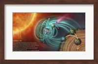 Illustration Depicting the Creation of Carbon-14 and How It Becomes Locked in Tree Rings Fine Art Print