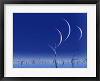 Three Planets Rise Over the Deadlands Fine Art Print
