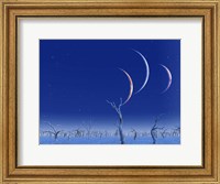 Three Planets Rise Over the Deadlands Fine Art Print