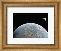 Planet and Small Moon Fine Art Print