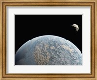 Planet and Small Moon Fine Art Print