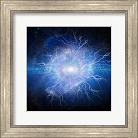 Supernova, Galaxy in Eye Shape, With Lightning Fine Art Print