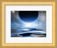 Exosolar Planet Rising Over Quiet Waters Fine Art Print