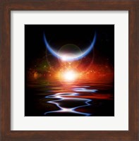 Sun Eclipse Waters Reflection and Planets Fine Art Print