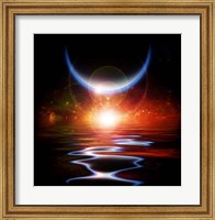 Sun Eclipse Waters Reflection and Planets Fine Art Print