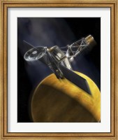 Artist's Concept of the Mariner 2 Space Probe Passing Venus Fine Art Print