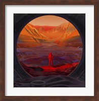 Artist's Concept of An Astronaut On Mars, As Viewed Through the Window of a Spacecraft Fine Art Print