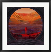 Artist's Concept of An Astronaut On Mars, As Viewed Through the Window of a Spacecraft Fine Art Print