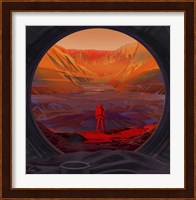 Artist's Concept of An Astronaut On Mars, As Viewed Through the Window of a Spacecraft Fine Art Print
