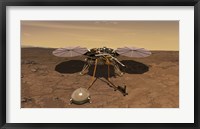 An Artist's Rendition of the Insight Lander Operating On the Surface of Mars Fine Art Print