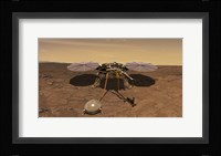 An Artist's Rendition of the Insight Lander Operating On the Surface of Mars Fine Art Print