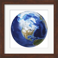 3D Illustration of Planet Earth, Centered On North America Fine Art Print