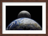Planet Earth Close-Up With Sunrise in Space Fine Art Print