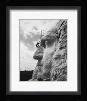Gutzon Borglum at Mt Rushmore, South Dakota Fine Art Print
