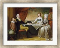 President George Washington with his wife Martha and Grandchildren Fine Art Print