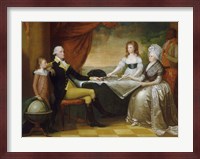President George Washington with his wife Martha and Grandchildren Fine Art Print