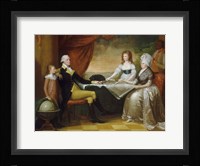 President George Washington with his wife Martha and Grandchildren Fine Art Print