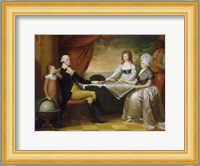 President George Washington with his wife Martha and Grandchildren Fine Art Print