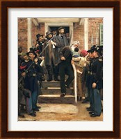 Abolitionist John Brown descending stairs from the County Jail Fine Art Print