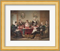 President Garfield and his Family sitting at a Table Fine Art Print