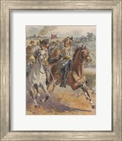 General JEB Stuart's raid around McClellan in June 1862 Fine Art Print