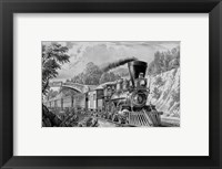 A Train passing from under a Bridge Fine Art Print