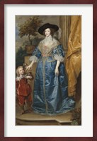 Queen Henrietta Maria of France with Sir Jeffrey Hudson Fine Art Print
