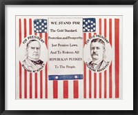 Campaign poster for William McKinley and Theodore Roosevelt Fine Art Print