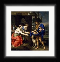 Shepherd Faustulus presenting infants Romulus and Remus to his Wife Fine Art Print