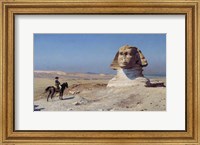 Napoleon Bonaparte on horseback in front of the Great Sphinx of Giza Fine Art Print