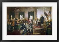 Signing of the US Constitution at Independence Hall, Philadelphia, September 17, 1787 Fine Art Print