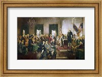 Signing of the US Constitution at Independence Hall, Philadelphia, September 17, 1787 Fine Art Print