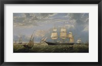 Golden Gate Merchant Ship entering New York Harbor, 1854 Fine Art Print