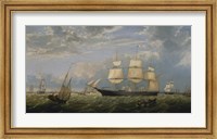 Golden Gate Merchant Ship entering New York Harbor, 1854 Fine Art Print