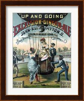 Two women drink Excelsior Ginger Ale, circa 1885 Fine Art Print