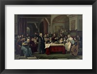 Christopher Columbus at the royal court of Spain Fine Art Print